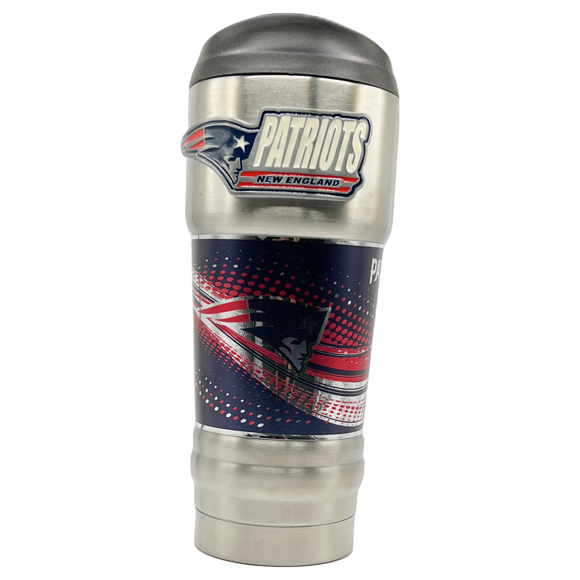 New England Patriots Metallic Travel Mug