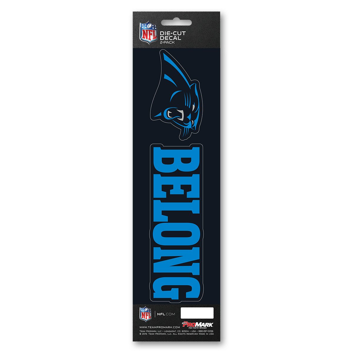 Carolina Panthers Slogan Die Cut Decal 2pk