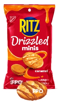Ritz Drizzled Mini CARAMEL Crackers 4 oz 12 ct