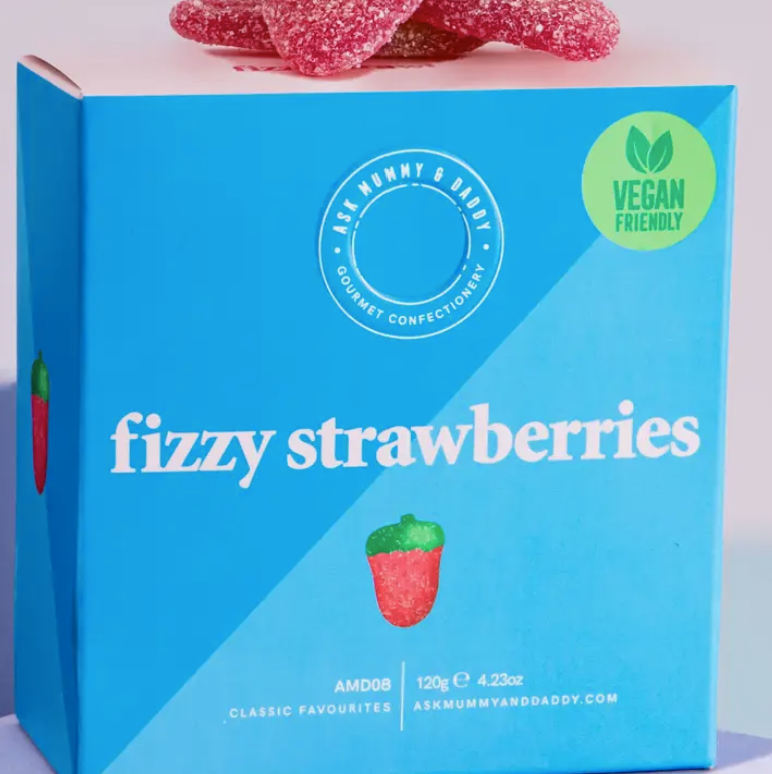 Ask Mummy & Daddy Fizzy Strawberries Giftbox