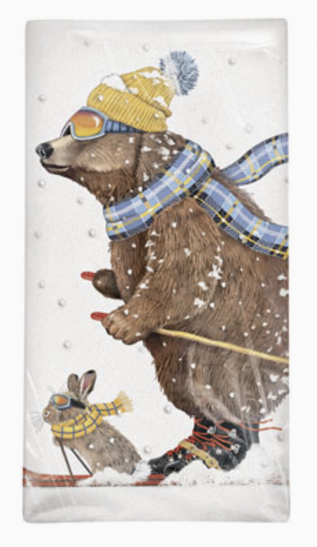 Ski Flour Sack Kitchen Towel