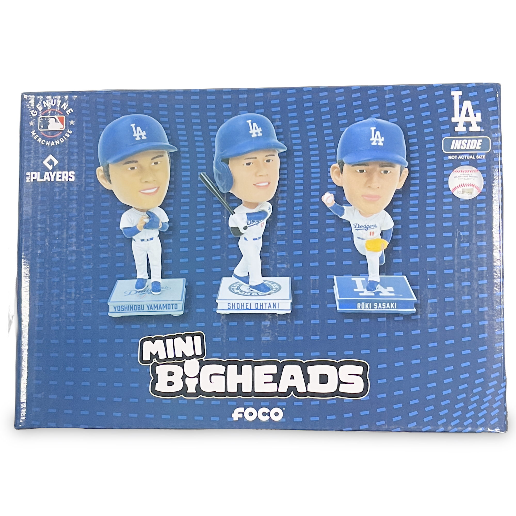 Los Angeles Dodgers Japaneese Big 3 Ohtani, Yamamoto and Sasaki Mini Bobblehead Set