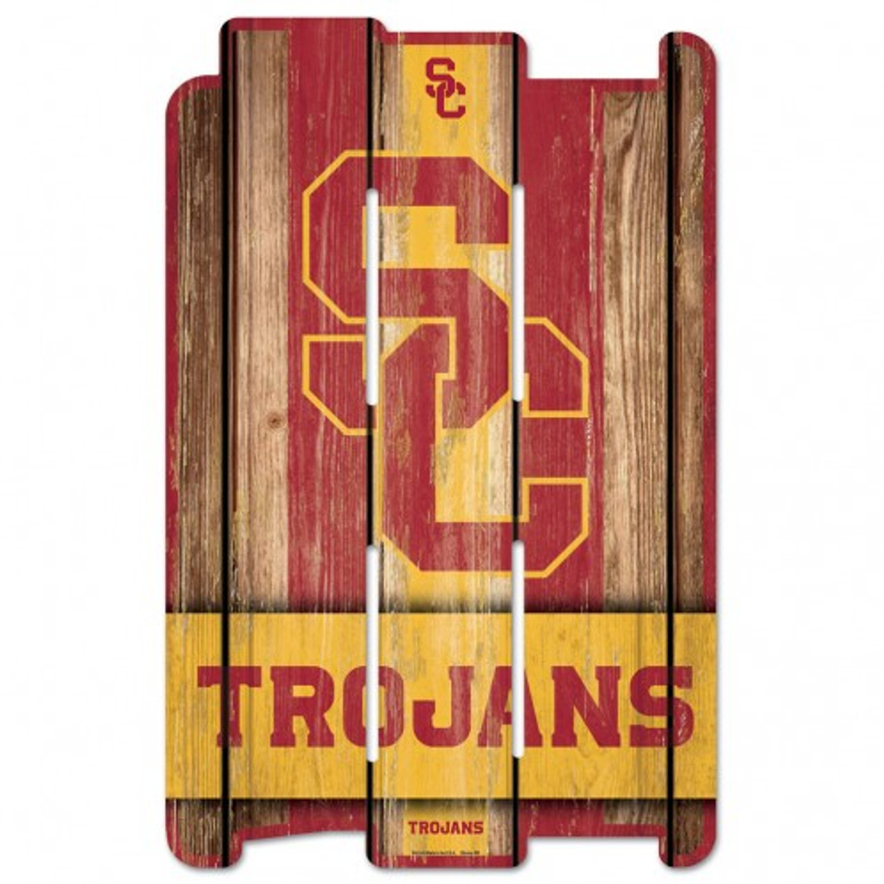 USC Trojans Wood Fence Plank Sign 11x17"