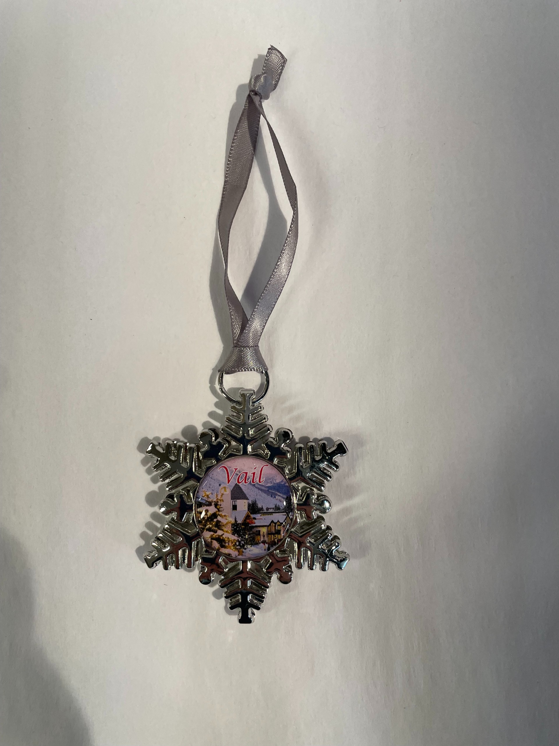 Vail Village Metal Snowflake Ornament