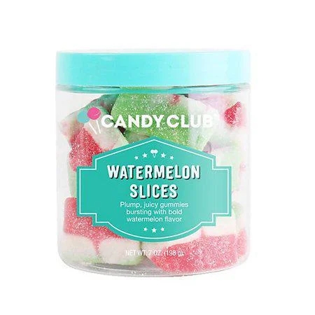 Candy Club Gourmet Gummy Watermelon Slices, Gluten Free, Sweet and Sour Chewy Fruit Treats for Gifts