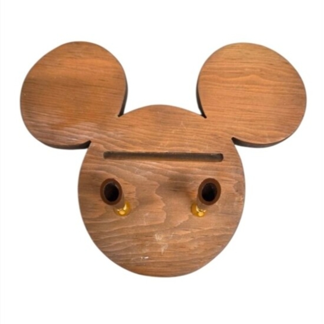 Disneyland CMs Junior Achievement Company 2-Pen w/ Mickey Mouse Wood Base Holder