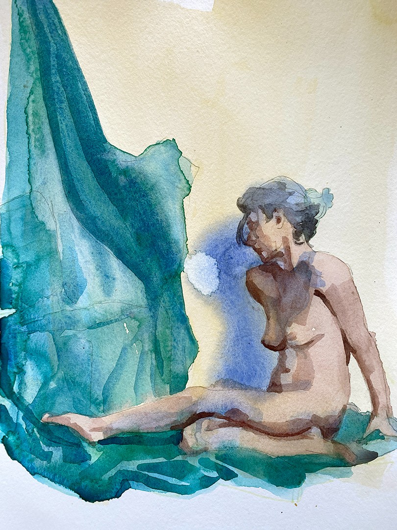 Summer, original watercolor painting