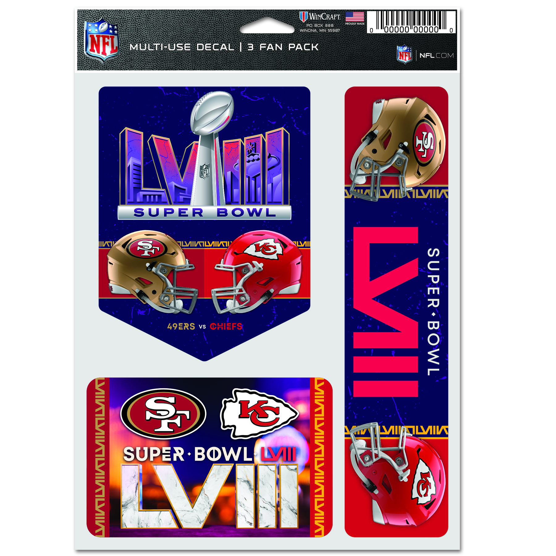 Kansas City Chiefs Vs San Francisco 49ers Super Bowl LVIII Fan Decals