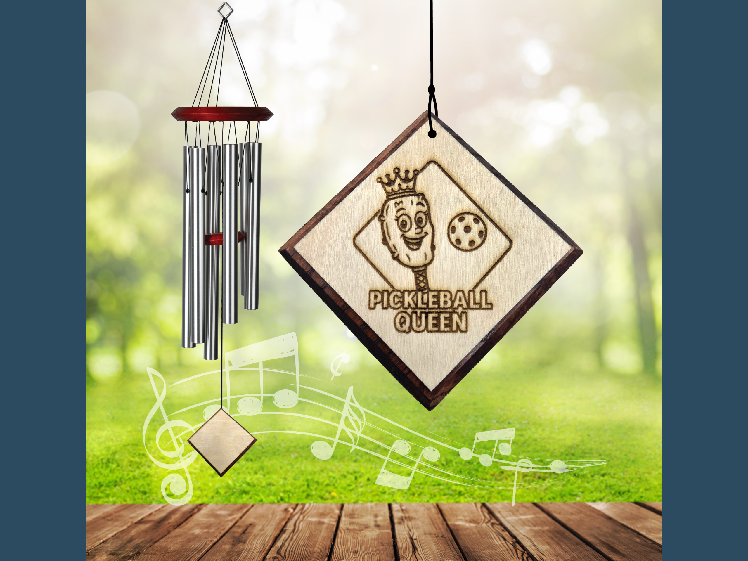 Pickleball King / Queen Wind Chime personalized wind chime