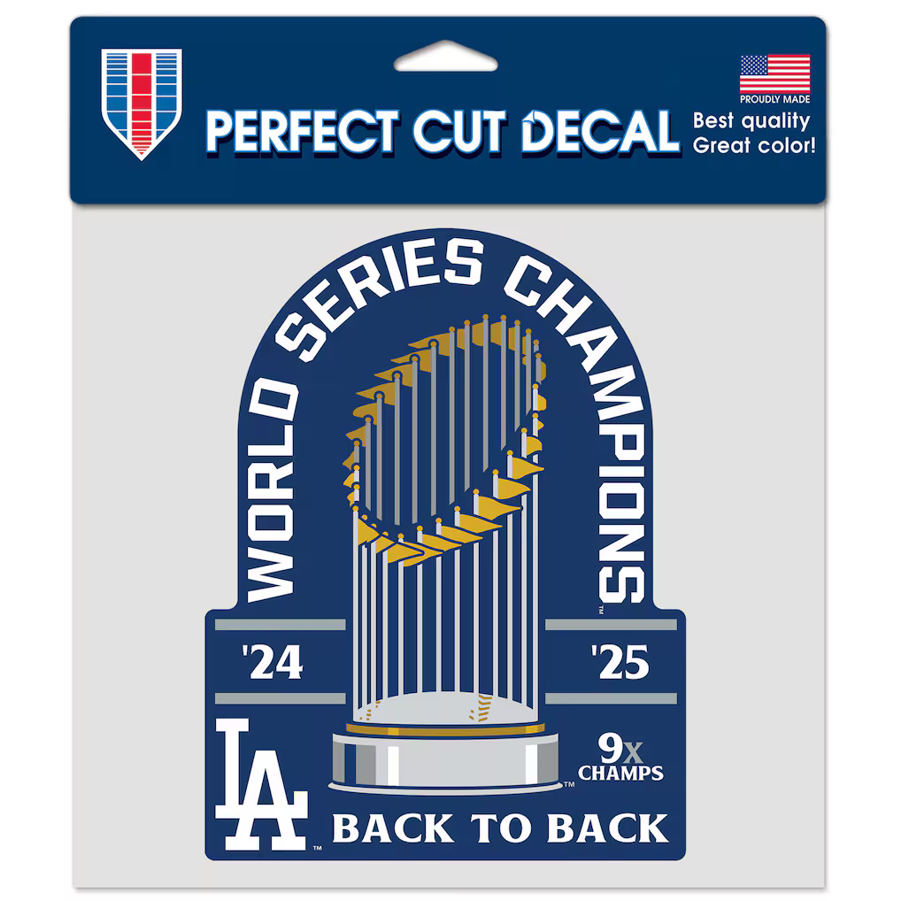 Los Angeles Dodgers 2025 World Series Champions Perfect Cut Decal 8x8
