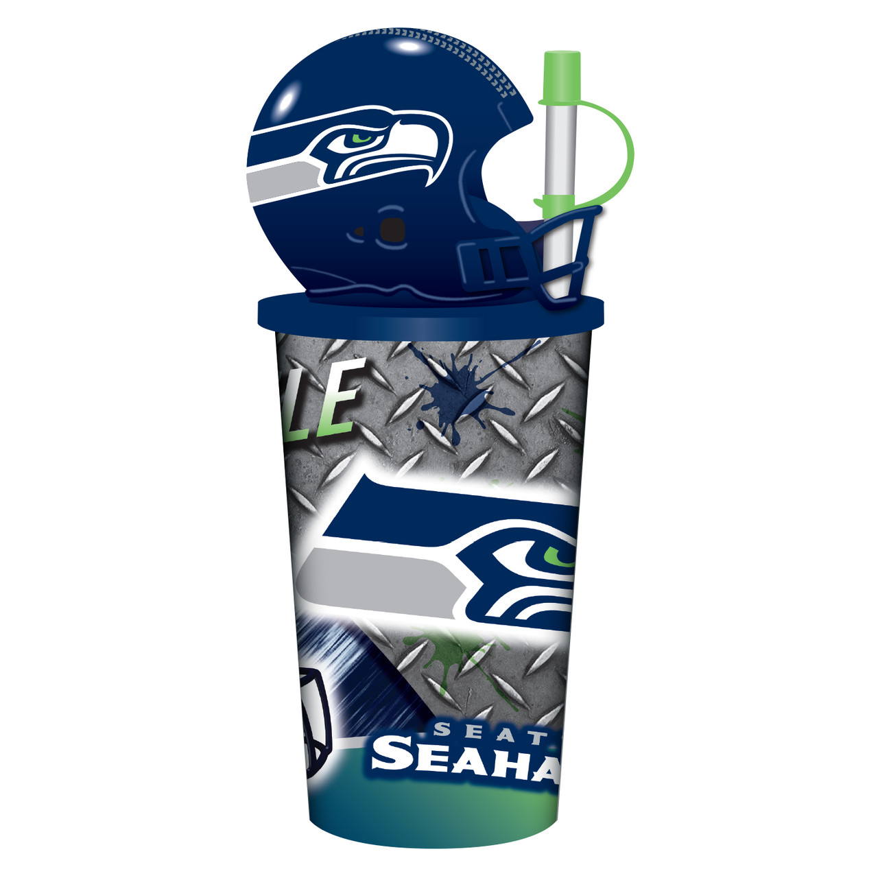 Seattle Seahawks Helmet Cup with Straw 32oz
