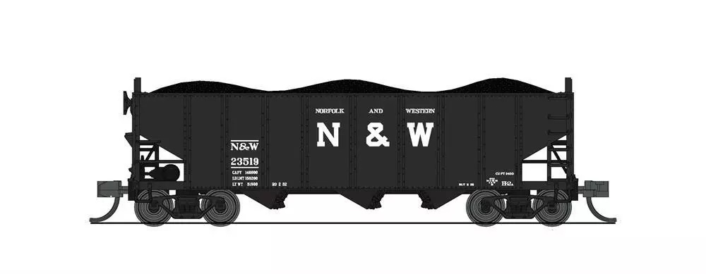 N&W H2a Hopper Car 24" Lettering 2 Pack A 7142