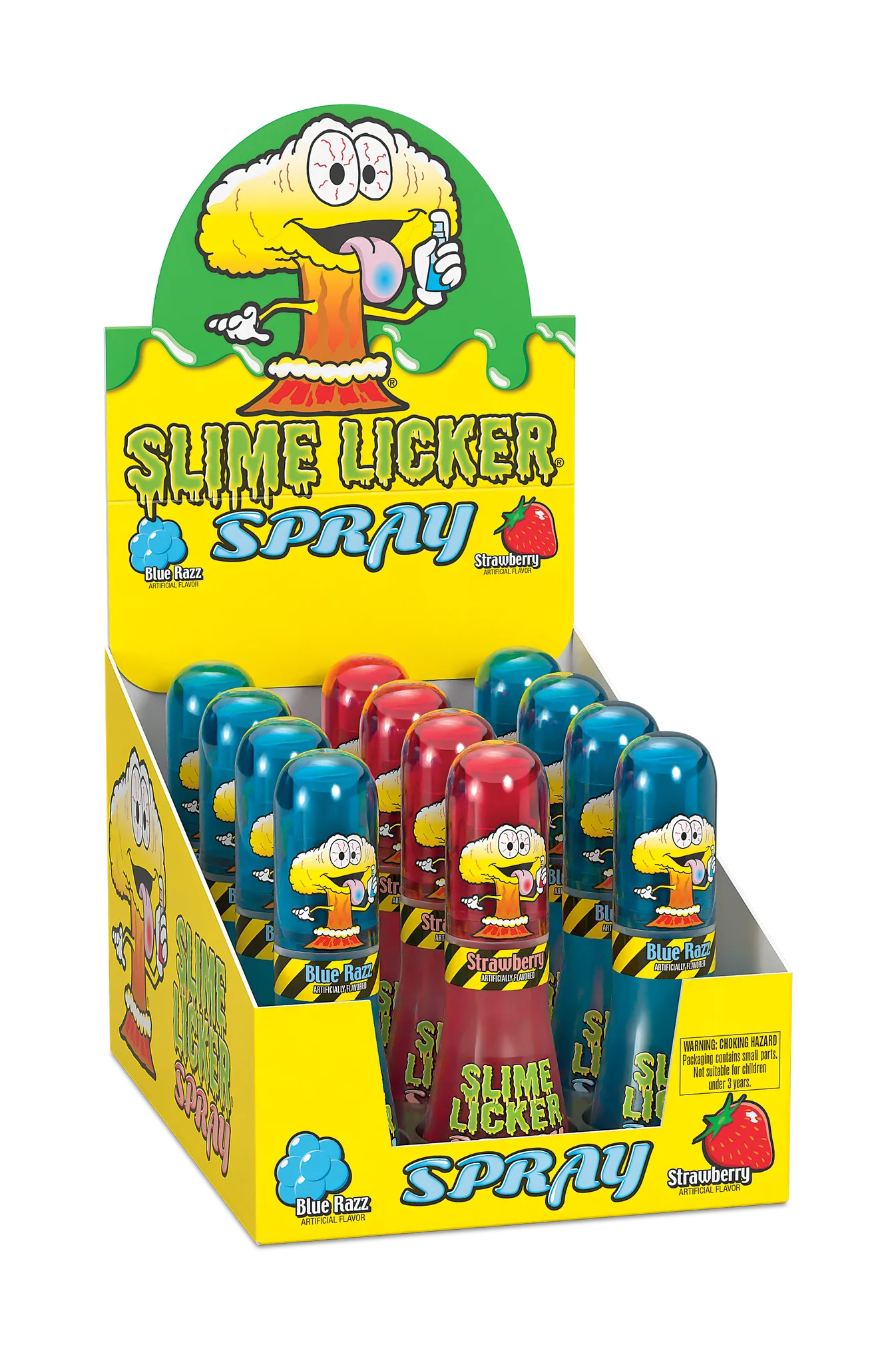 Toxic Slime Licker Spray Sour Blue Razz Strawberry 12ct