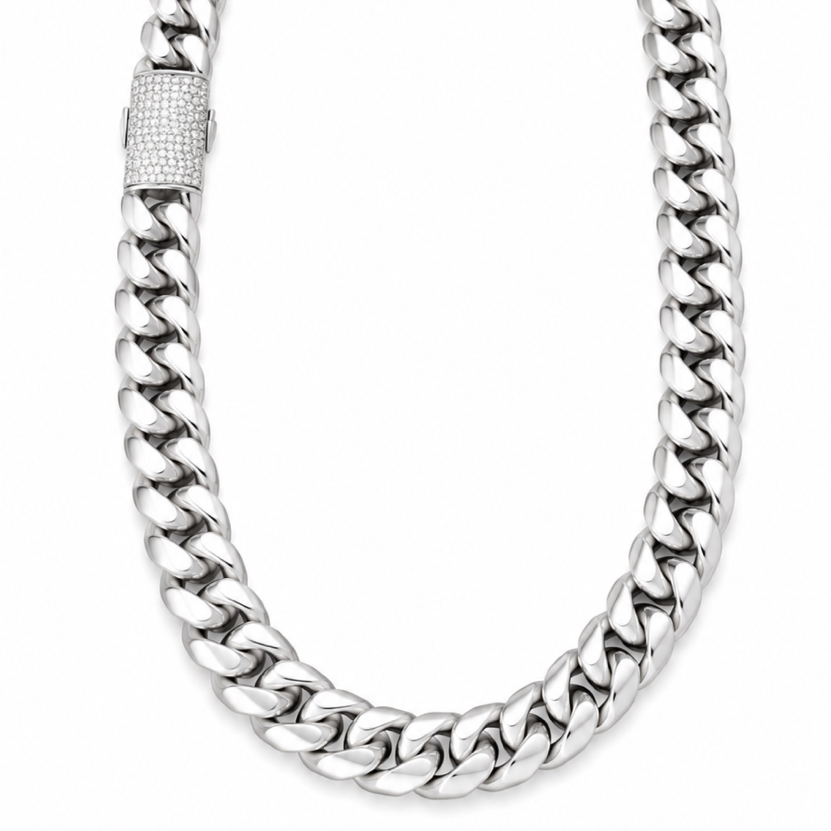 24” Miami Cuban  Iced Lock / 14mm