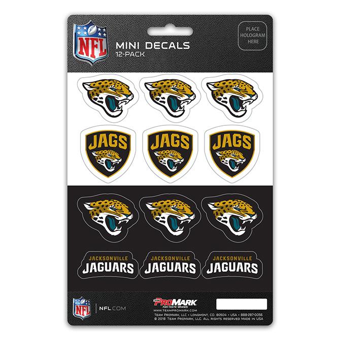 Jacksonville Jaguars Mini Decals 12pk Set