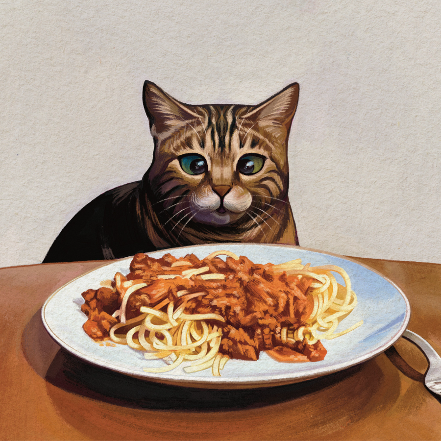 Feline's Favorite Dish (11 x 8.5 inch Print)