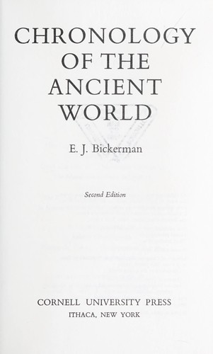 Cover of Chronology of the Ancient World