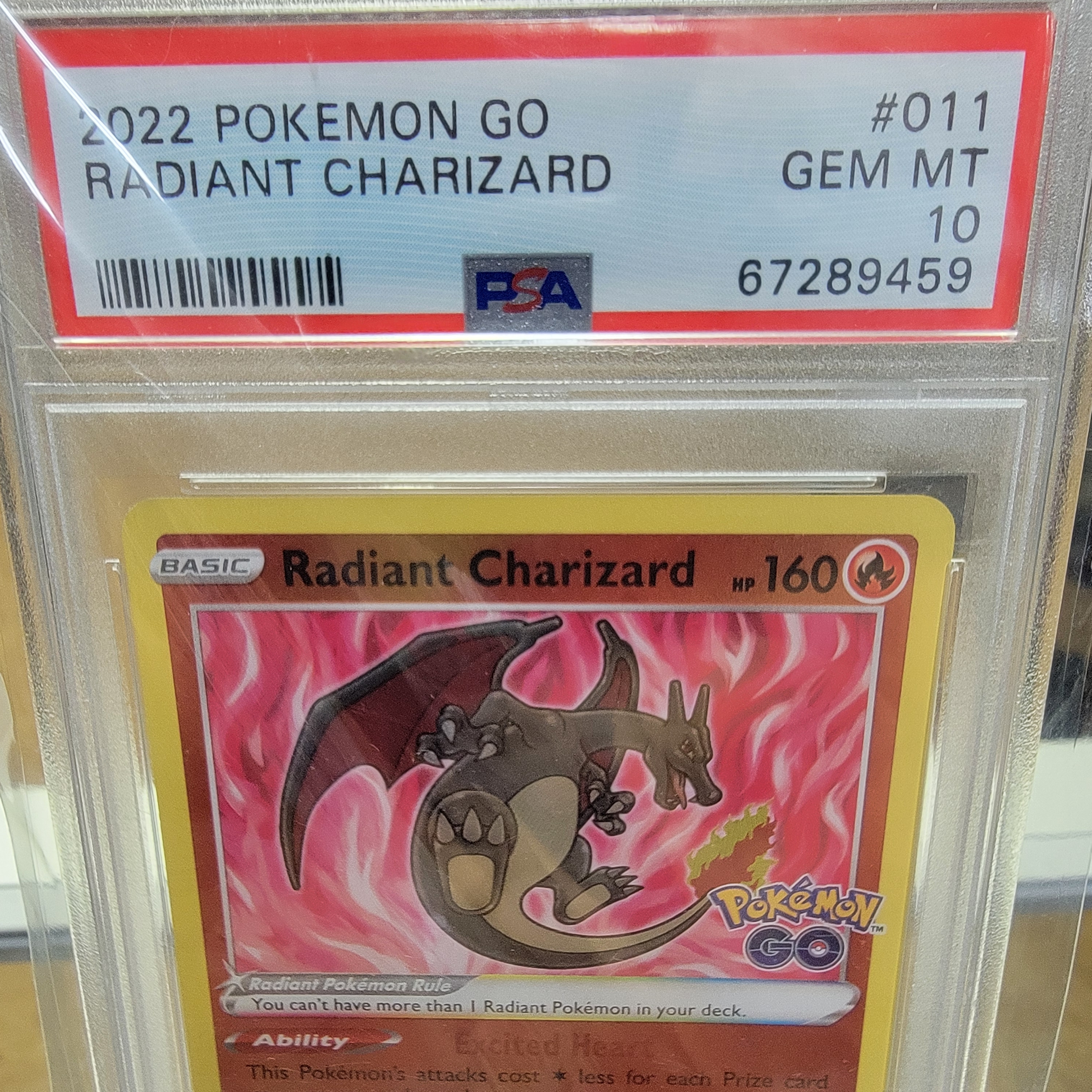 Psa 10 Radiant Charizard Graded Card