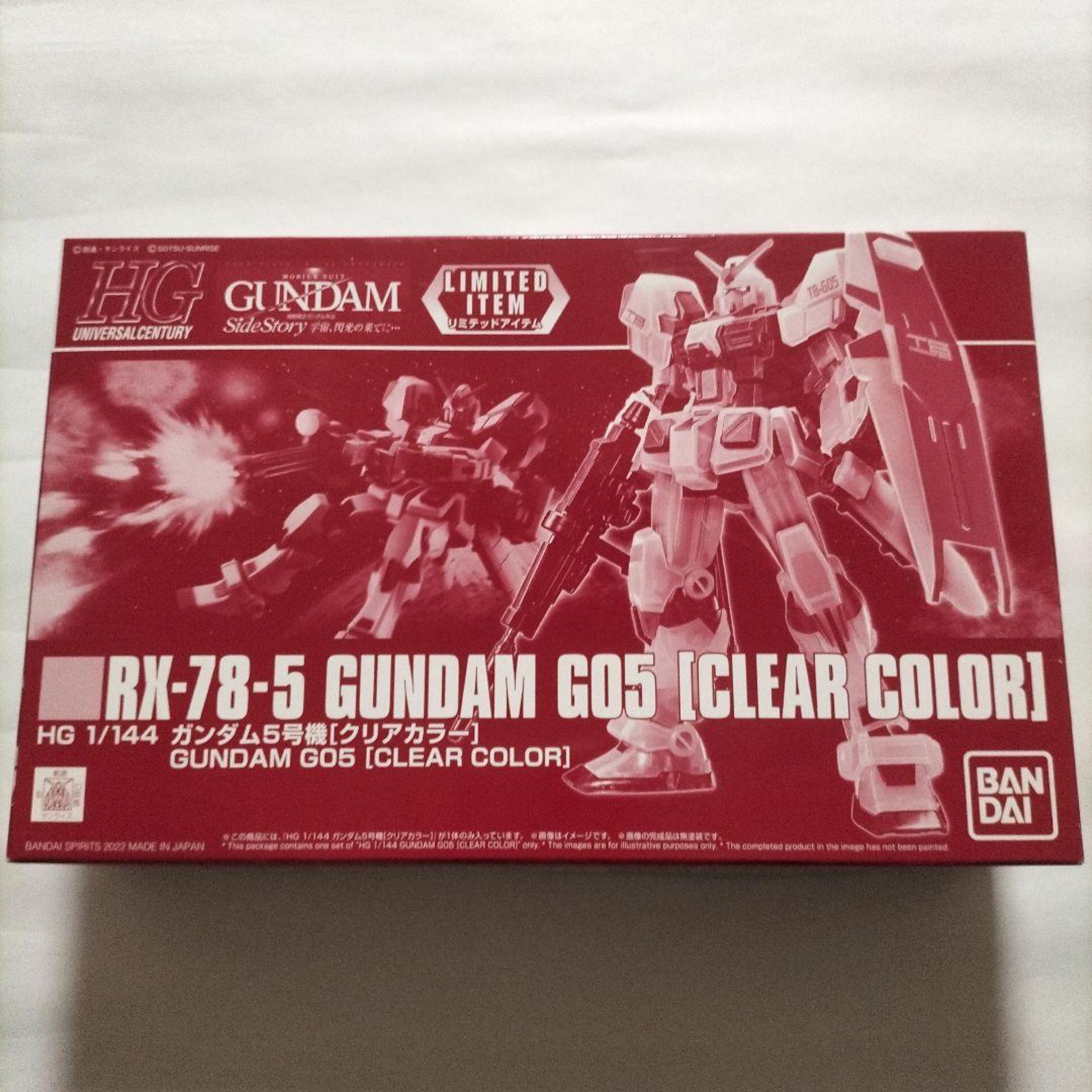 Event Limited Item HG 1/144 Gundam Unit 5 [Clear Color]