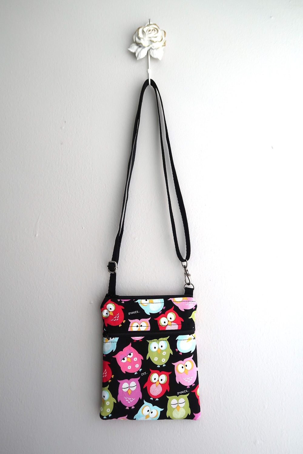 Small Crossbody Bag – Sleepy Owls, photo 6 of 12