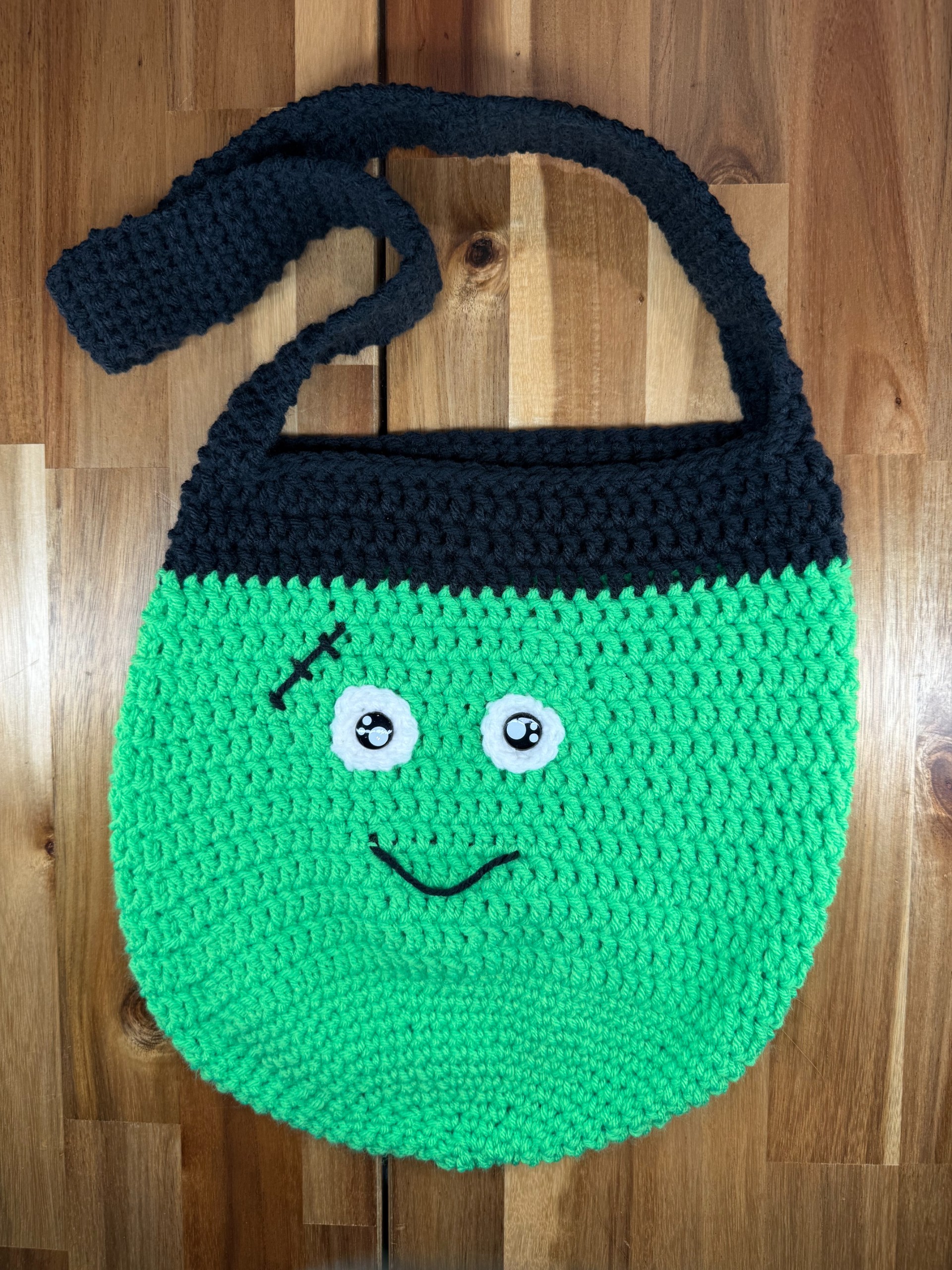 Friendly Frankenstein Monster Crochet Bag