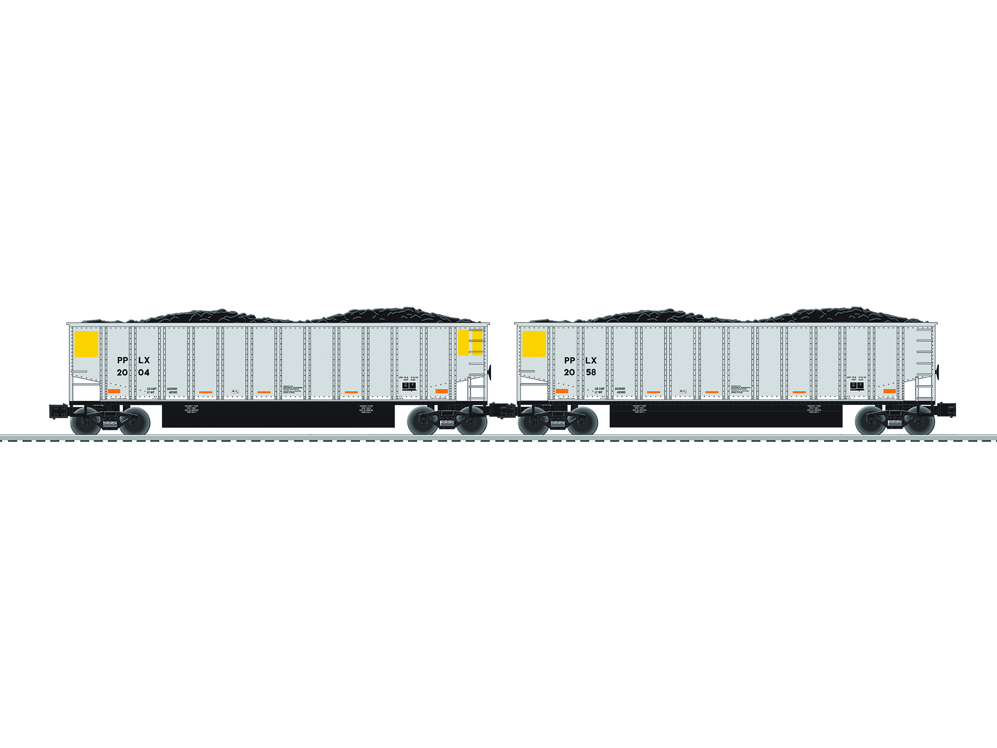 Penna Power And Light Rotary Dump Gondola O Scale 2 Pack 684025