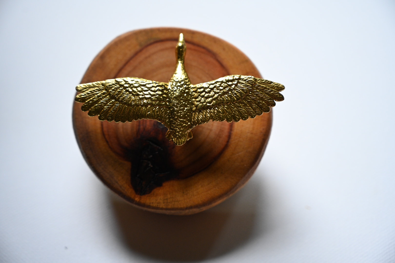 Mounted Bronze Goose