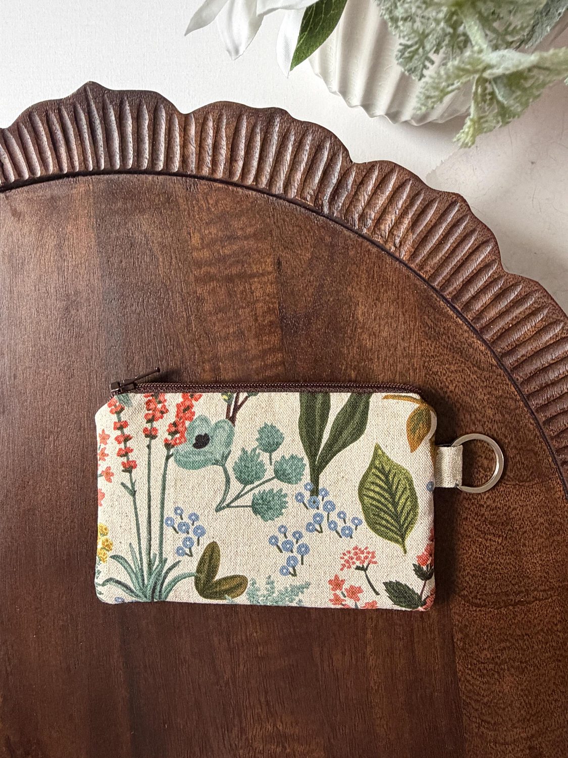 Keychain Pouch – Herb Garden Natural, photo 2 of 5