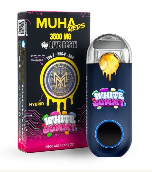 MUHA Meds - 3.5g Live Resin Vape - White Gummy - Regular